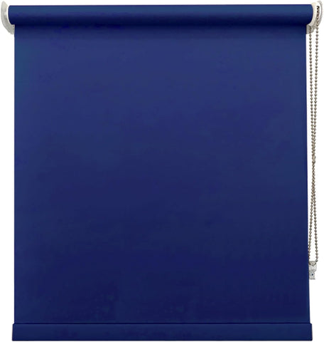Navy Blue Thermal Blackout roller blinds polyester Trimmable insulated UV protection child safe