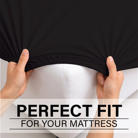 Black Microfiber fitted sheets