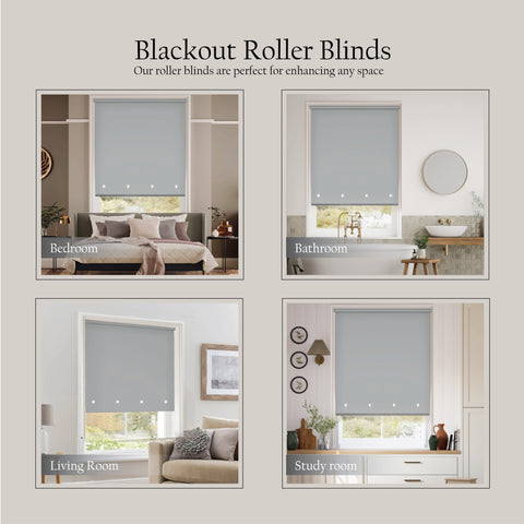Square Eyelet Light Filtering roller blinds – Light Grey