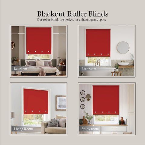 Square Eyelet Light Filtering roller blinds – Red