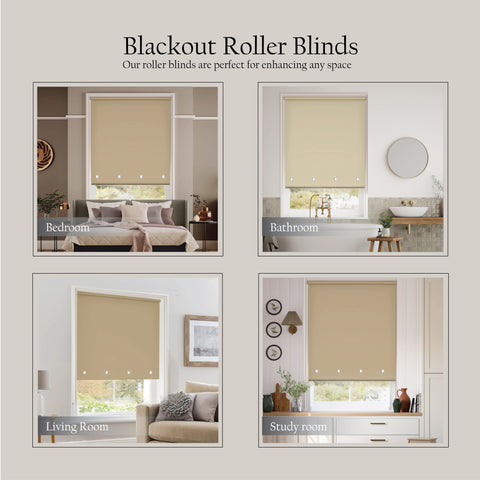 Square Eyelet Light Filtering roller blinds – Cappuccino
