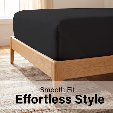 Black Microfiber fitted sheets