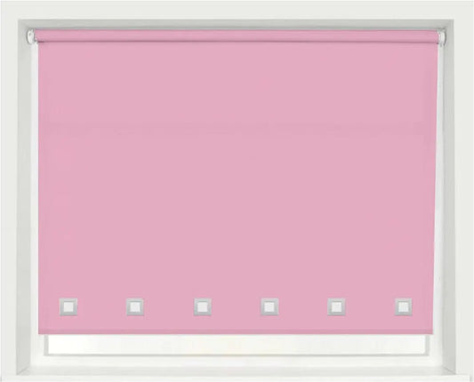 square eyelet blind pink