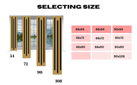 selecting size curtains 