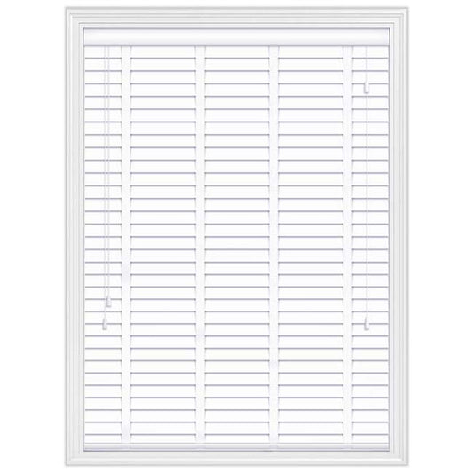 White Faux Wood Venetian Blinds With Tapes 50MM Slats Window Blind RoyalHomeFurnishing