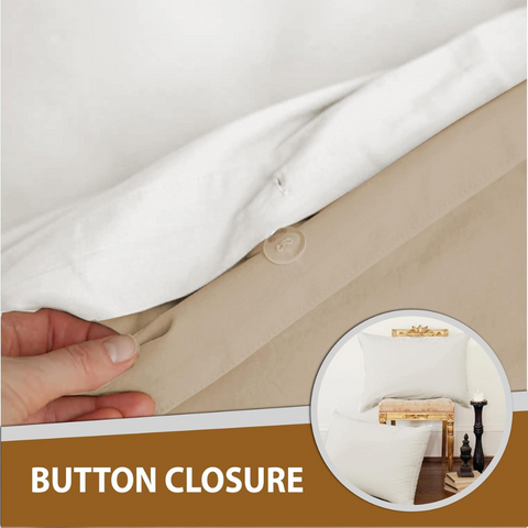 Mink & cream Microfiber Reversible Duvet Cover