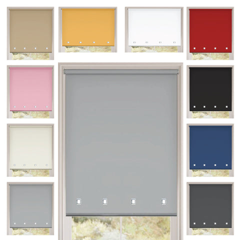 Square Eyelet Light Filtering roller blinds – Light Grey
