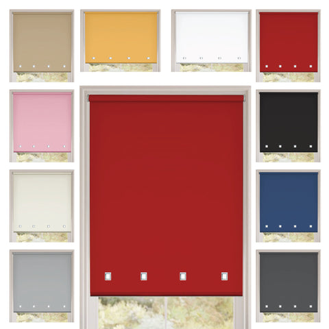 Square Eyelet Light Filtering roller blinds – Red