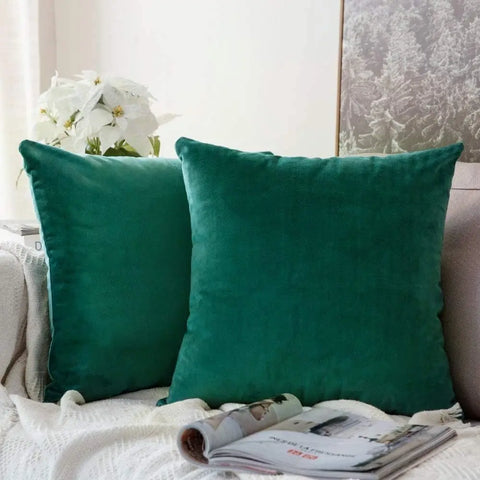 green decorative Cushions covers	