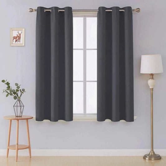 grey curtains