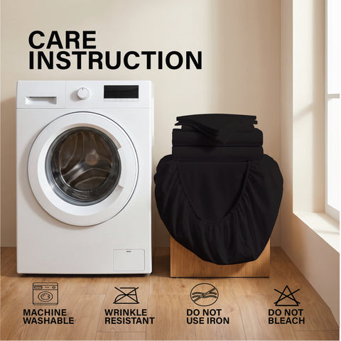 Black Microfiber fitted sheets