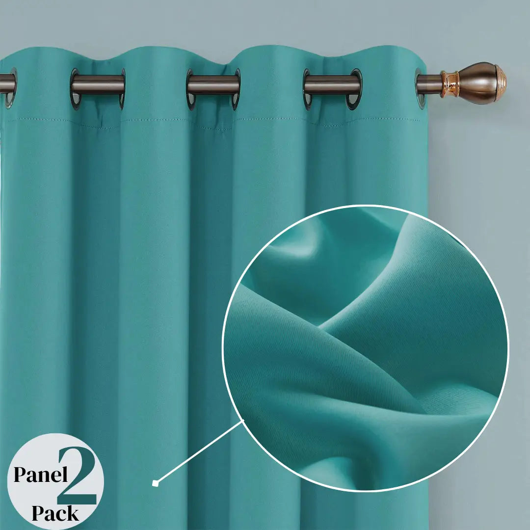 Thermal insulated blackout curtains ring top eyelet ready made