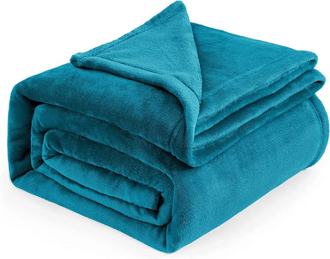 flannel fleece blanket teal