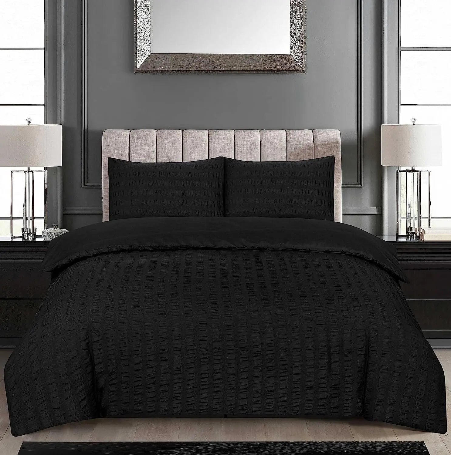 duvet cover set black