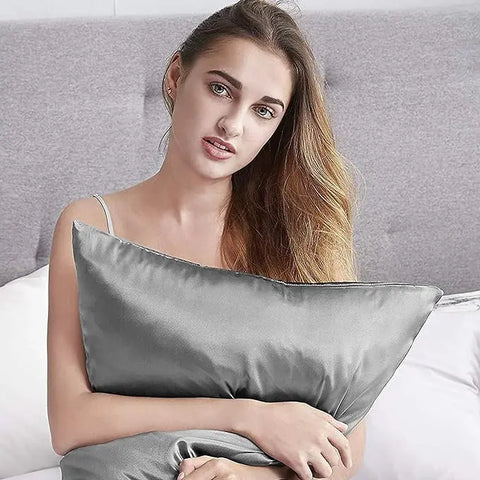 Satin Silk Pillowcases pack of 2| Envelope Closure Bed Pillowcases EV Dekor