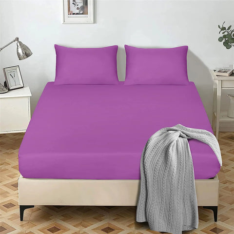 microfiber fitted sheet 25cm lilac