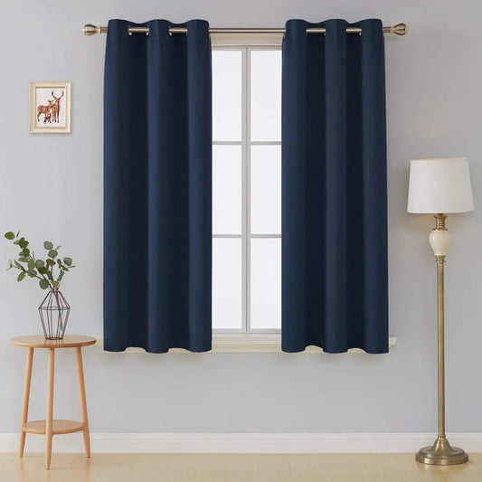 Wholesale Thermal Insulated Blackout Curtains Ring Top Eyelet - Navy RoyalHomeFurnishing