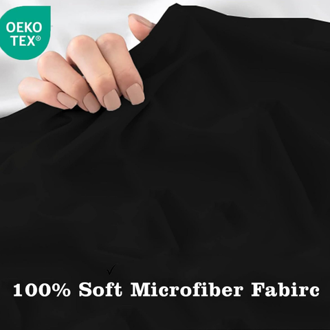 Black Brushed  Microfiber fitted sheets 30 cm Deep 100% Polyester
