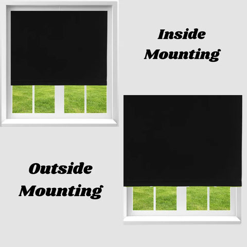 black blackout blinds