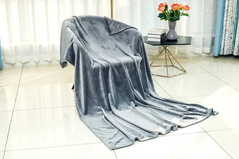 Christmas throw blanket grey