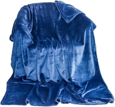 fleece throw blanket navy