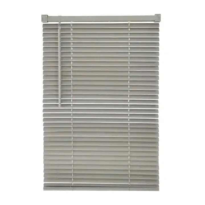 Grey Metal Headrail PVC Venetian Blinds 25mm Slats RoyalHomeFurnishing