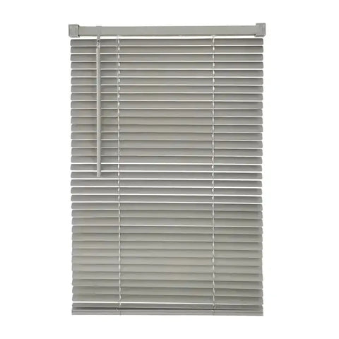 Grey Metal Headrail PVC Venetian Blinds 25mm Slats RoyalHomeFurnishing