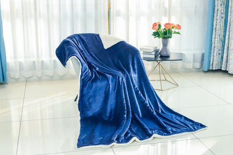 sherpa throw blanket navy