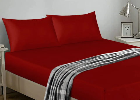 microfiber 25cm fitted sheet red