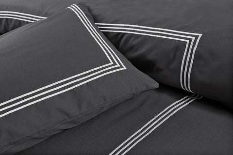 charcoal white brata pillowcase