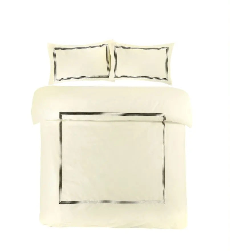 polycotton bedding set cream black