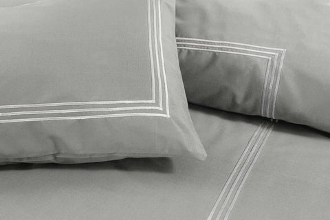 polycotton duvet cover grey white pillowcase