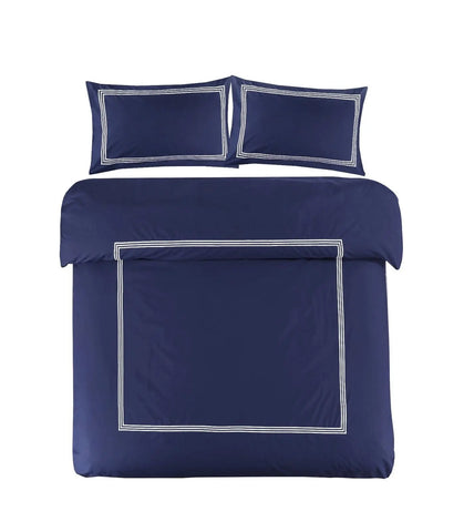 polycotton beddings set navy white