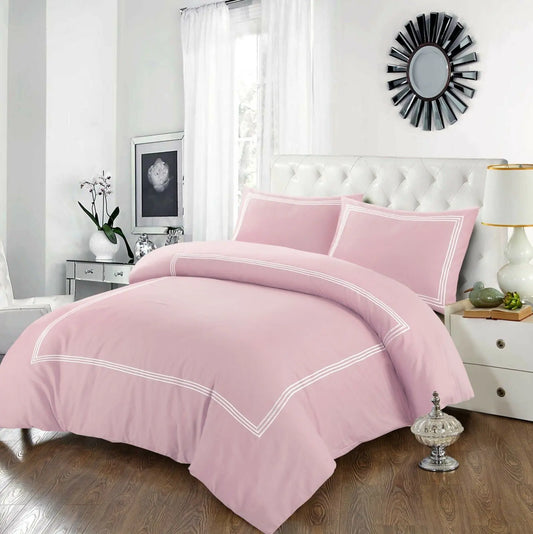 brata stitch duvet cover set pink white