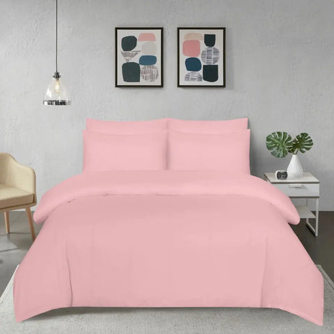 Microfiber Blush Pink Duvet Cover Set