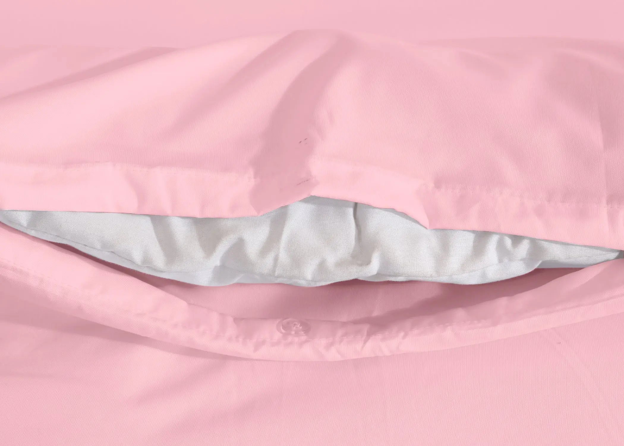 microfiber plain duvet cover button closure pink