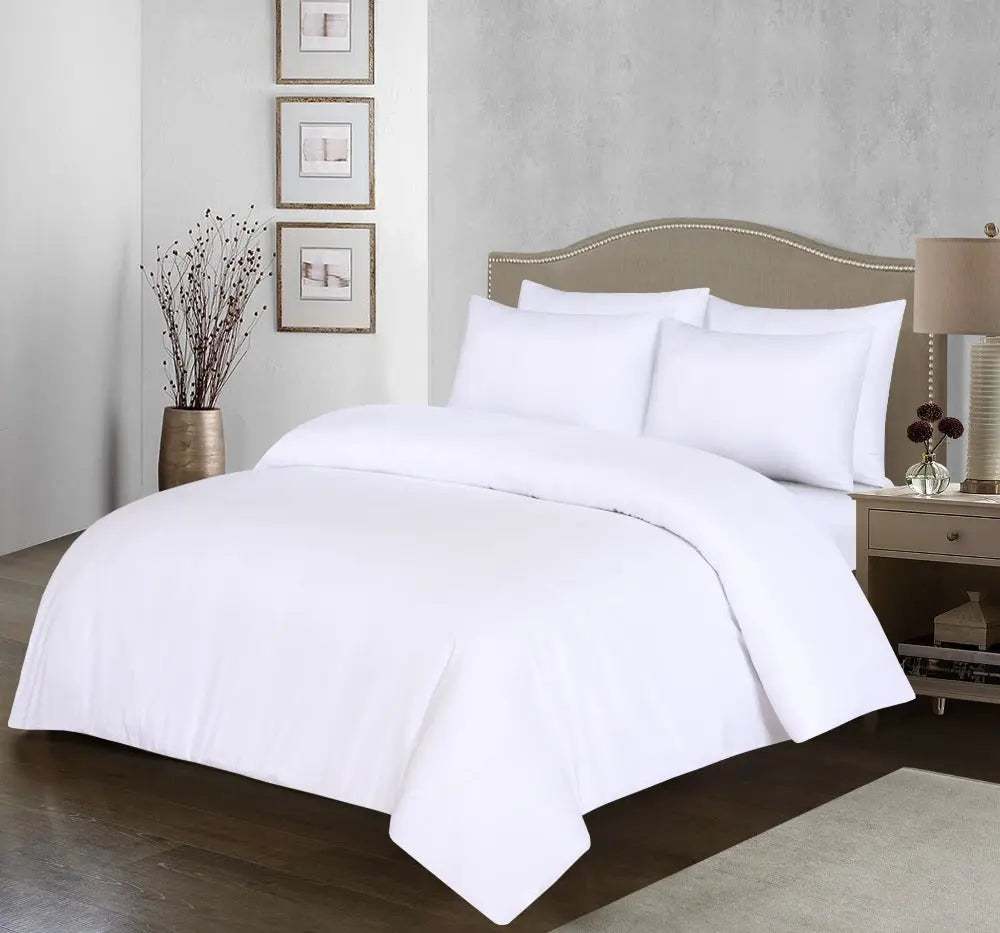 microfiber plain duvet cover set white beddings