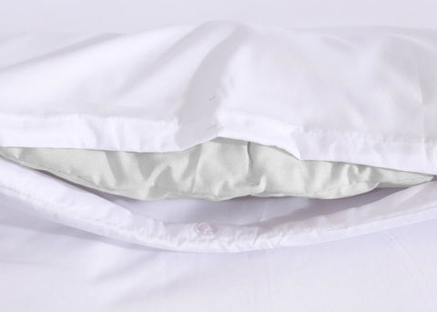 microfiber plain duvet cover button closure white