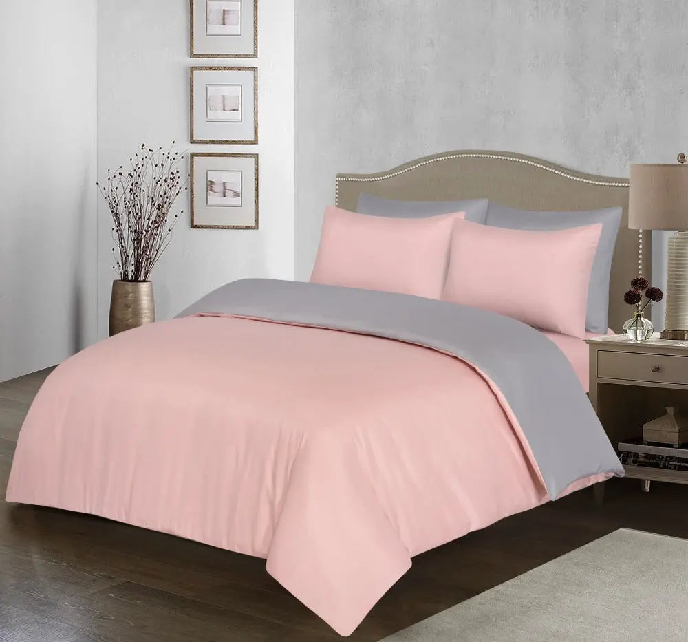 micofiber reversible duvet set blush grey 