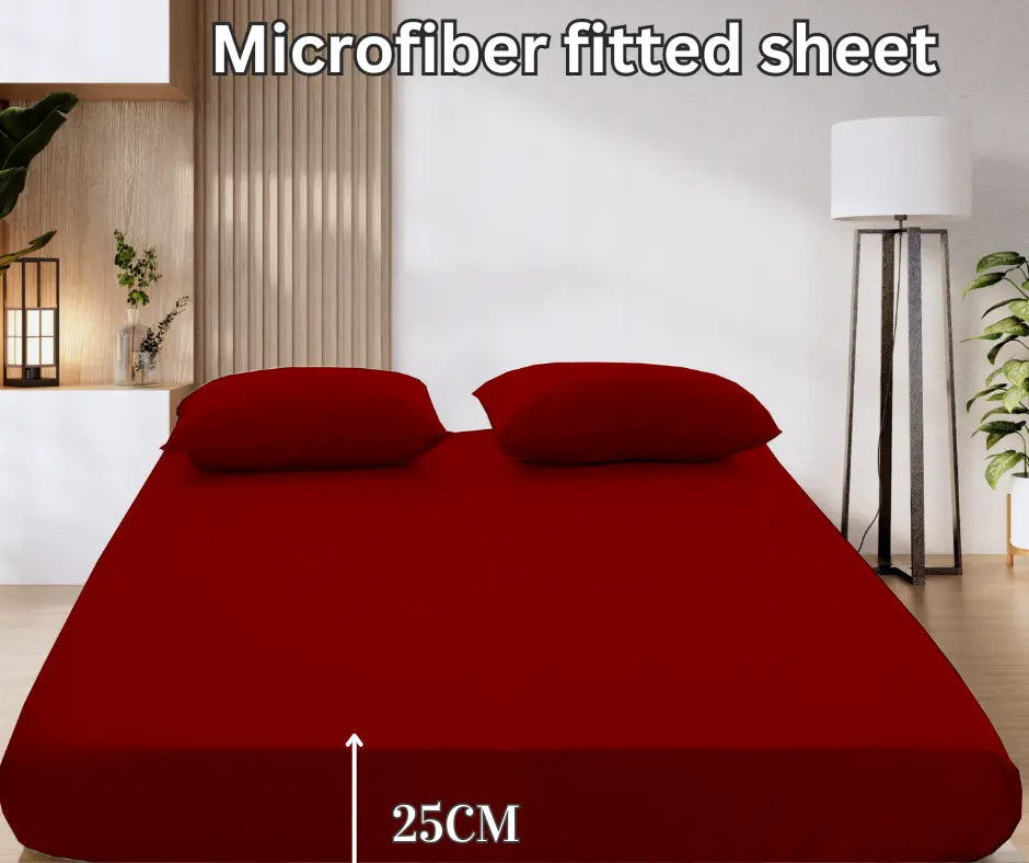 Microfiber fitted sheet