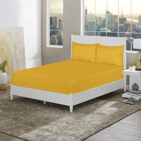 microfiber bed sheets ochre