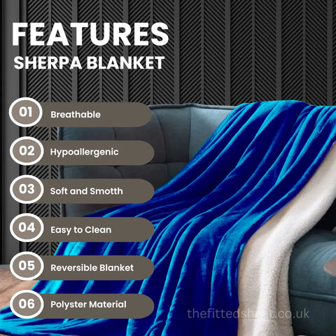 sherpa fleece blankets uk