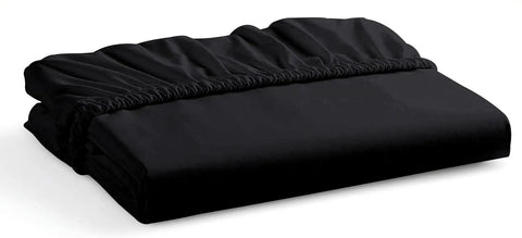 Extra Deep Fitted Sheet Polycotton Bed Sheets - Black RoyalHomeFurnishing