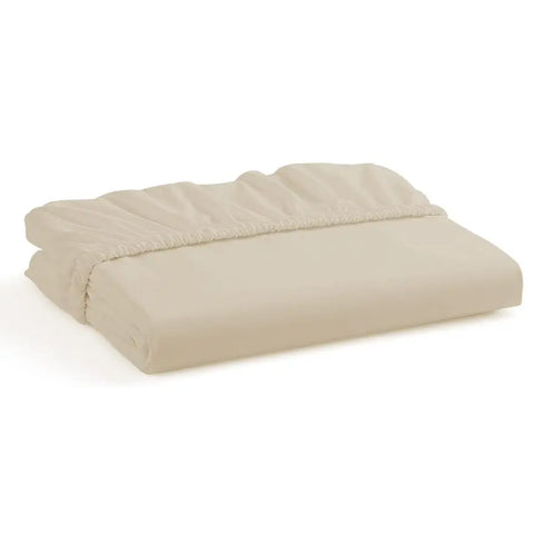 Extra Deep Fitted Sheet Polycotton Bed Sheets - Cream RoyalHomeFurnishing