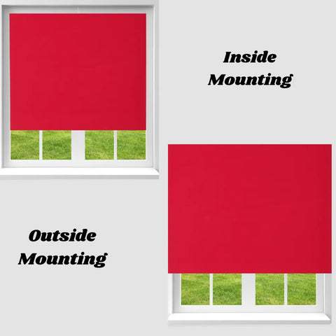 red blackout blinds