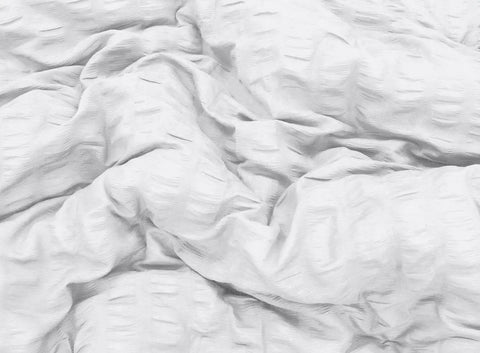 Seersucker Duvet Cover Sets with Pillow Cases-White RoyalHomeFurnishing