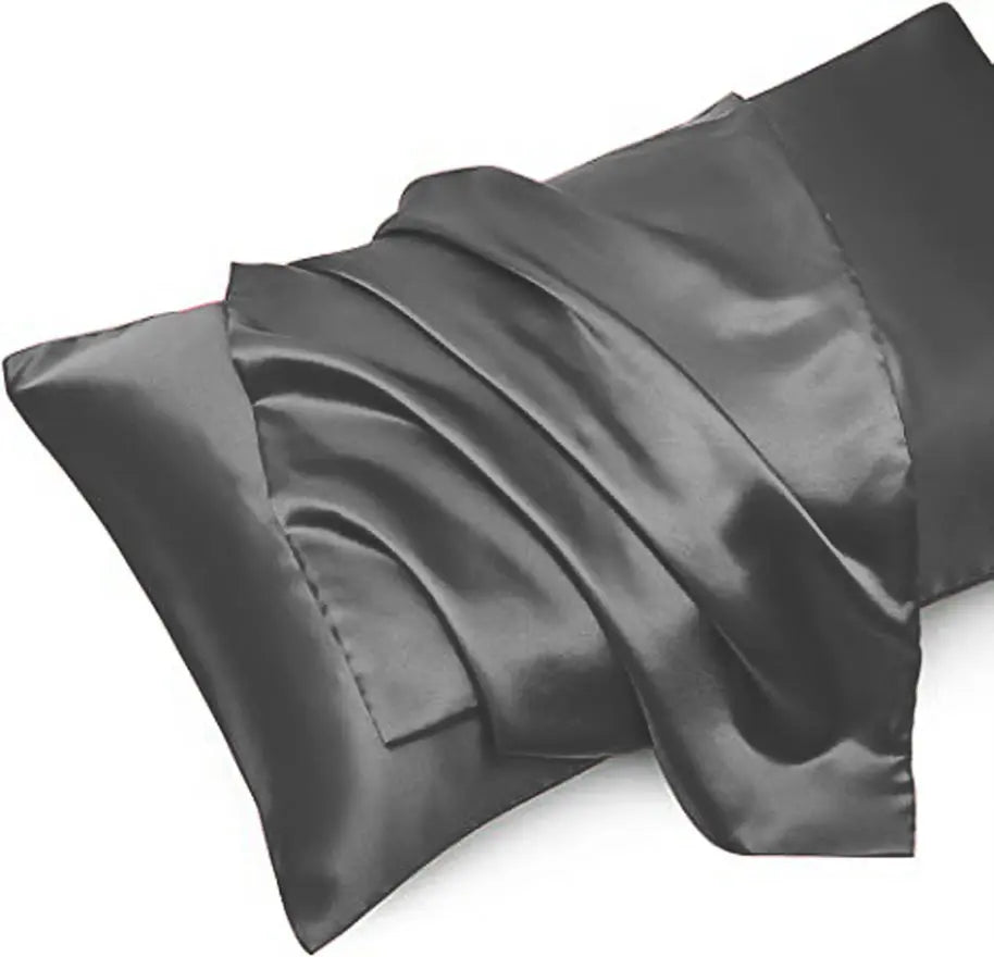 silk pillow case grey	