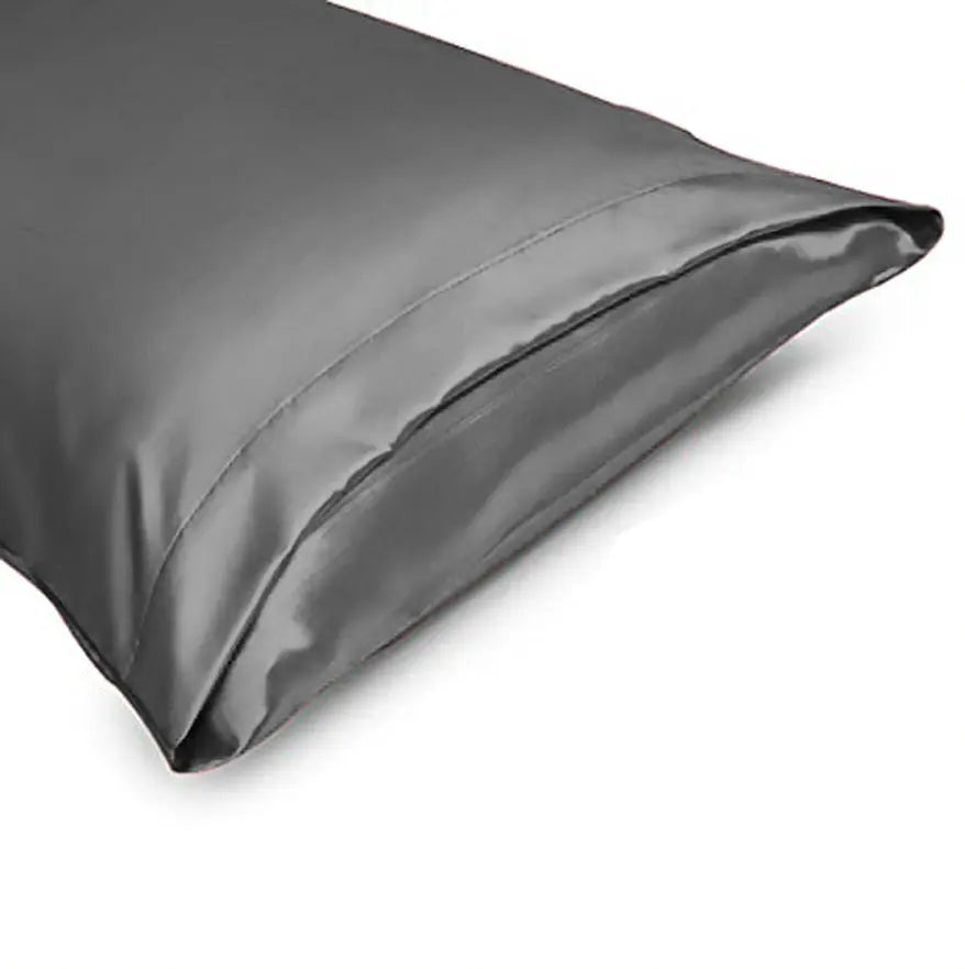 silk pillowcase grey