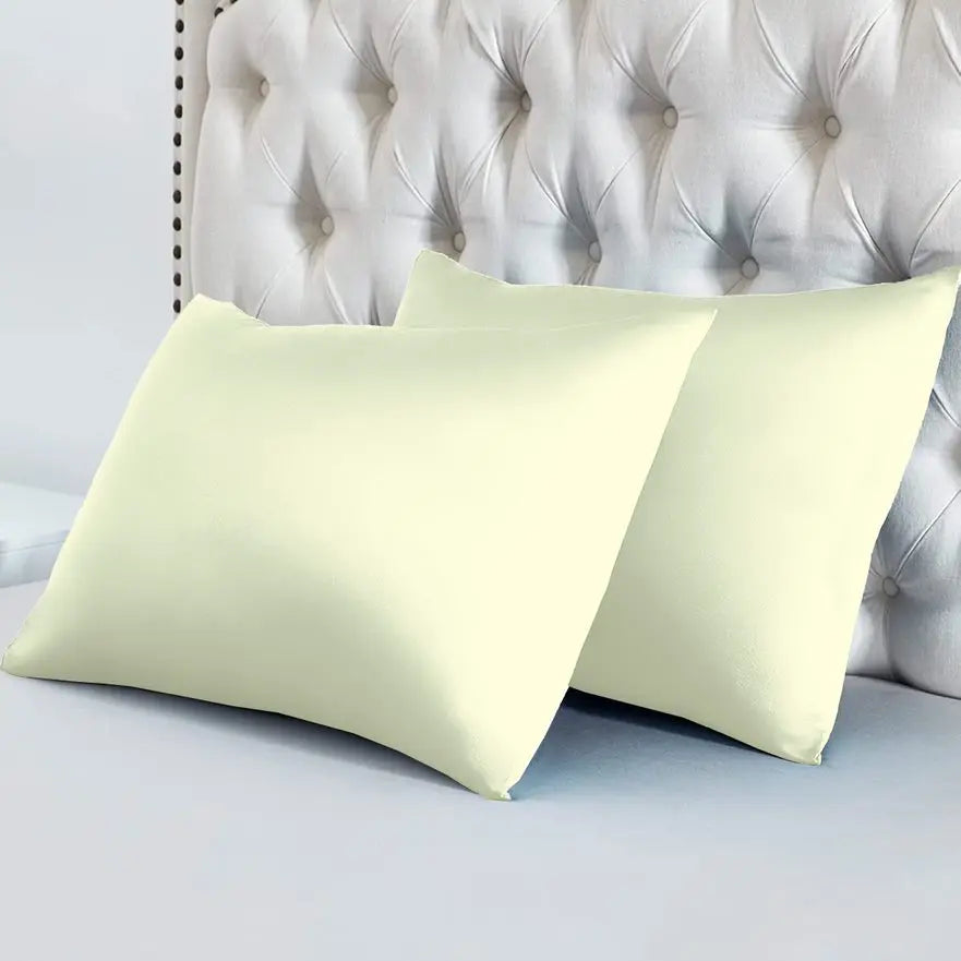 silk pillow cases cream