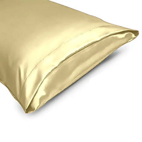 silk pillow cases golden